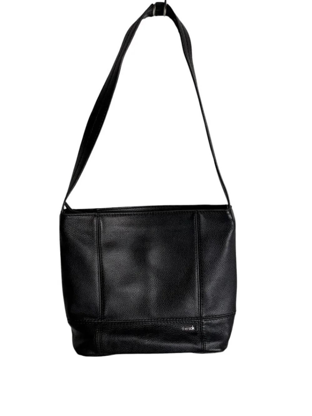 The Sak De Young Leather Hobo Purse Bag Black Classic Durable Minimal Basic